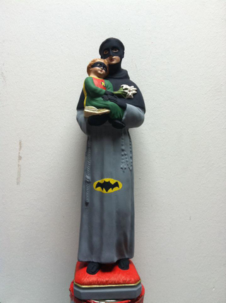 Illustration for article titled Saintly statues get superheroic makeovers